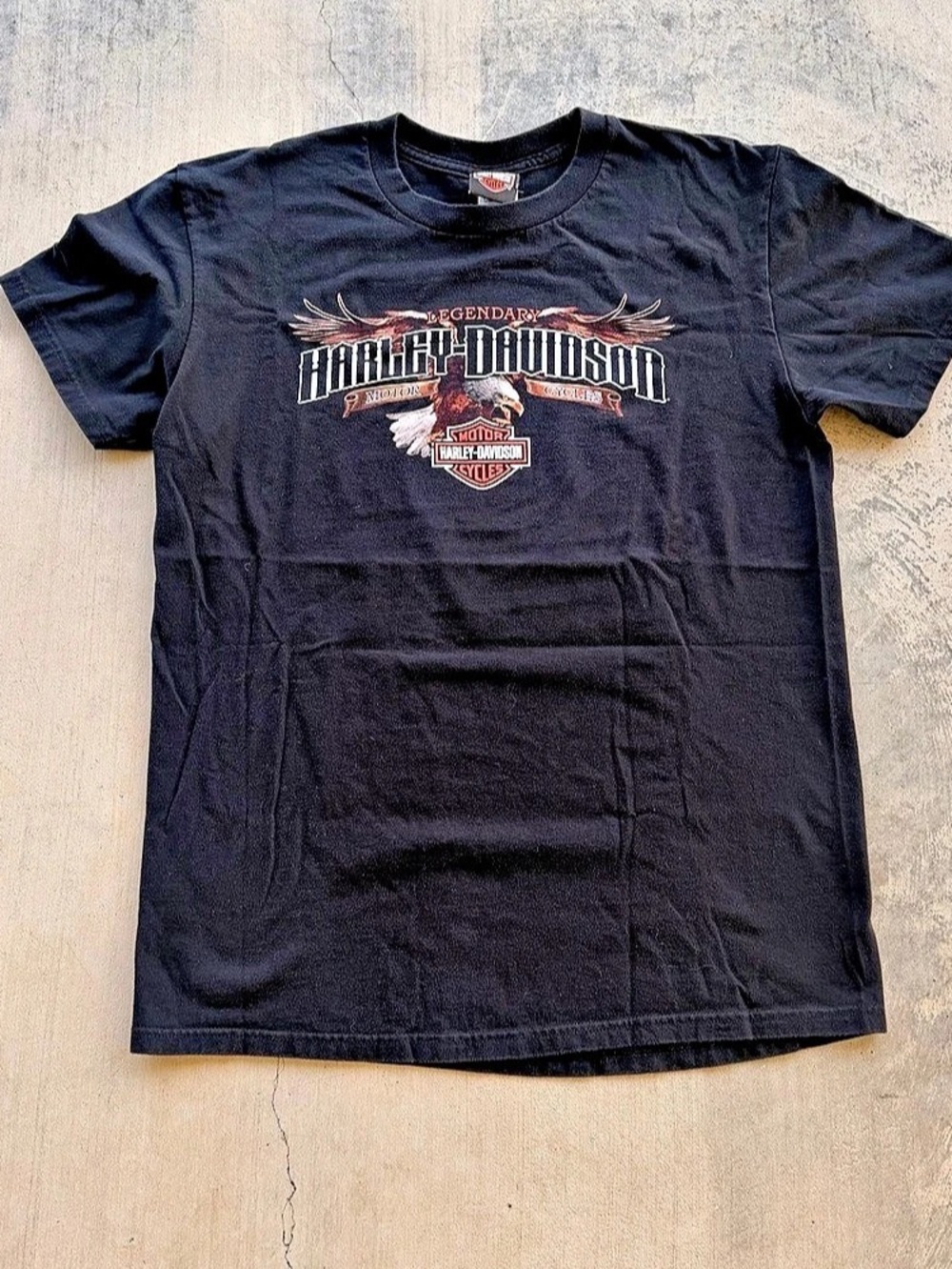 Harley-Davidson Las Vegas Eagle Graphic T-Shirt Tee Black & Red Large